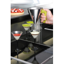 Entonnoir à piston inox Ø 15 cm 15,5 cm 0,8 L De Buyer