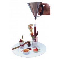 Entonnoir à piston inox Ø 15 cm 15,5 cm 0,8 L De Buyer