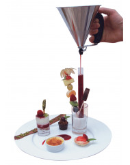 Entonnoir à piston inox Ø 15 cm 15,5 cm 0,8 L De Buyer