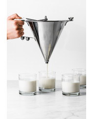 Entonnoir à piston inox Ø 19 cm 18 cm 1,9 L De Buyer