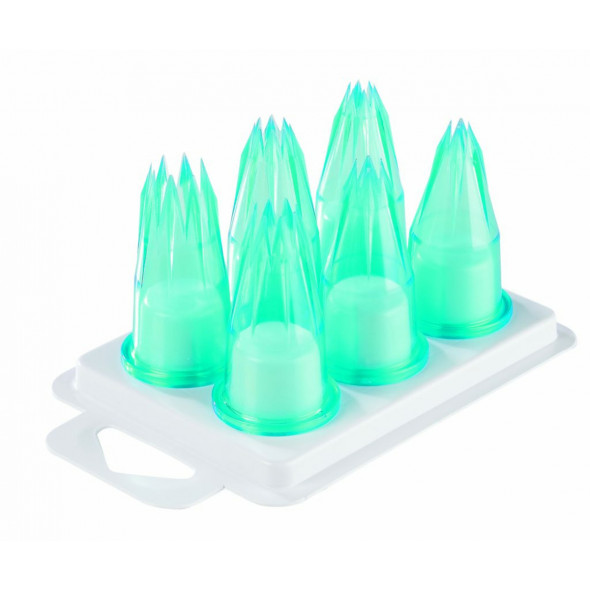 Boîte de 6 douilles cannelées plastique Ø 3,5 cm 6 cm (6 pièces)