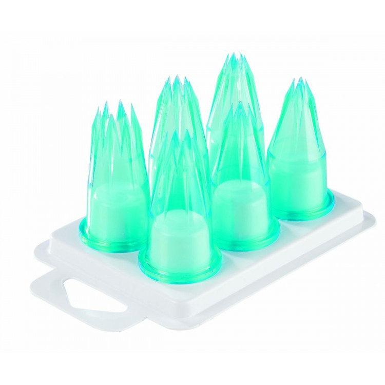 Boîte de 6 douilles cannelées plastique Ø 3,5 cm 6 cm (6 pièces)