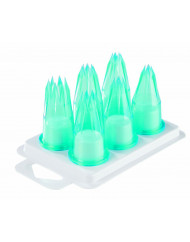 Boîte de 6 douilles cannelées plastique Ø 3,5 cm 6 cm (6 pièces)