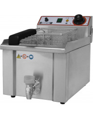 Friteuse avec robinet de vidange gris 230v 9 L