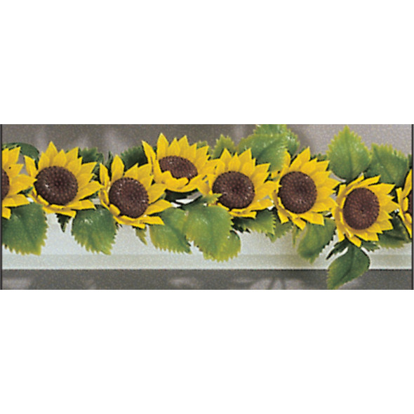 Barrette de séparation fleur tournesol jaune plastique 25 cm Fischer (12 pièces)