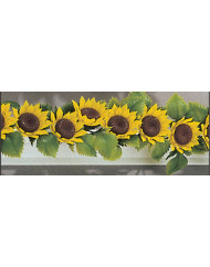 Barrette de séparation fleur tournesol jaune plastique 25 cm Fischer (12 pièces)