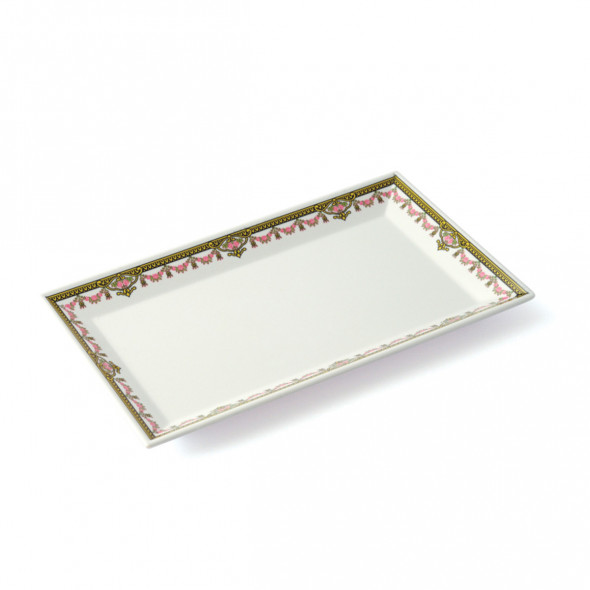 Plat de présentation rectangulaire blanc mélamine 26 cm Plastorex