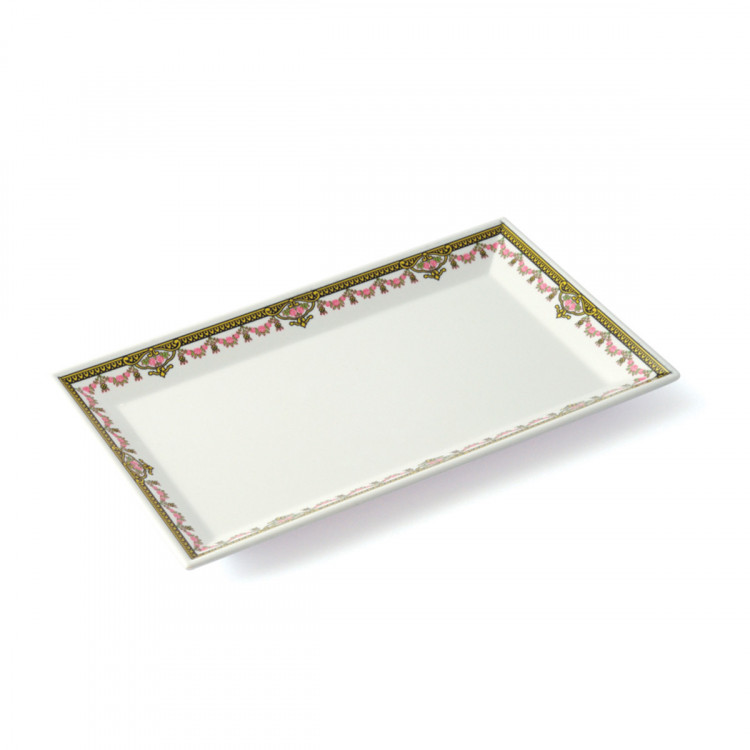 Plat de présentation rectangulaire blanc mélamine 26 cm Plastorex