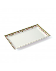 Plat de présentation rectangulaire blanc mélamine 26 cm Plastorex