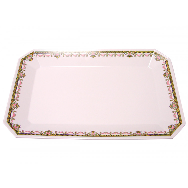 Plat de présentation rectangulaire blanc mélamine 34 cm Plastorex