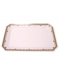 Plat de présentation rectangulaire blanc mélamine 34 cm Plastorex