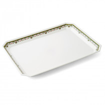 Plat rectangulaire rectangulaire blanc mélamine 40 cm Plastorex