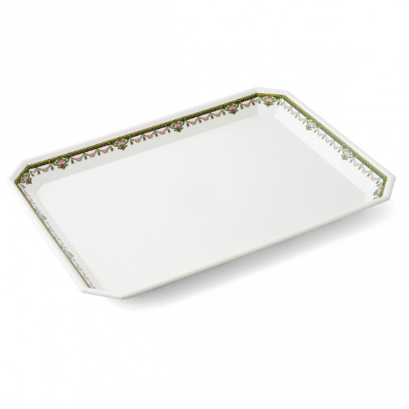Plat rectangulaire rectangulaire blanc mélamine 40 cm Plastorex