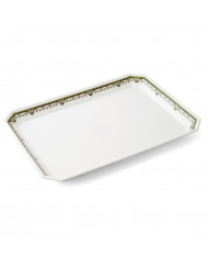 Plat rectangulaire rectangulaire blanc mélamine 40 cm Plastorex