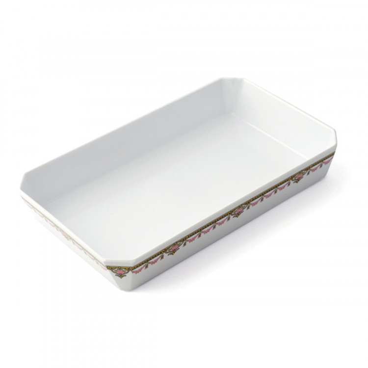 Plat rectangulaire rectangulaire blanc mélamine 29,5 cm Plastorex