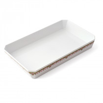 Plat rectangulaire rectangulaire blanc mélamine 33,5 cm Plastorex