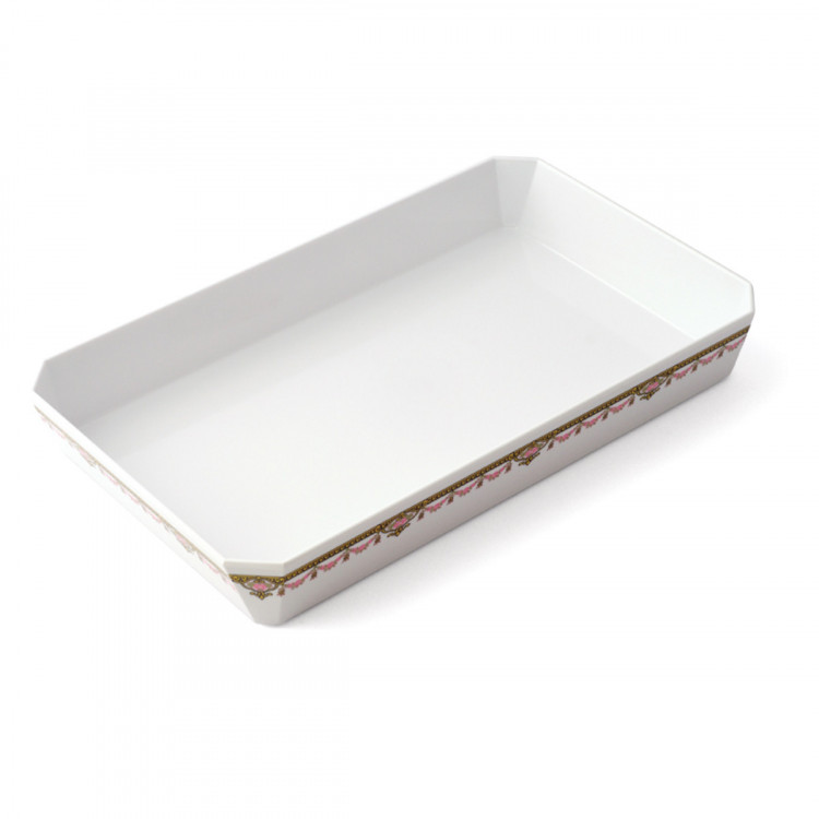 Plat rectangulaire rectangulaire blanc mélamine 33,5 cm Plastorex