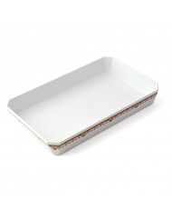 Plat rectangulaire rectangulaire blanc mélamine 33,5 cm Plastorex