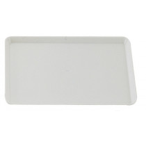 Plat de présentation rectangulaire blanc plexiglas 32,5 cm Altuglas Fischer