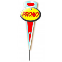 étiquette rectangulaire promo mini fleche 14x6 cm Bequet (10 pièces)