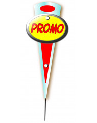 étiquette rectangulaire promo mini fleche 14x6 cm Bequet (10 pièces)