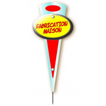 étiquette rectangulaire fabrication maison mini fleche 14x6 cm Bequet (10 pièces)