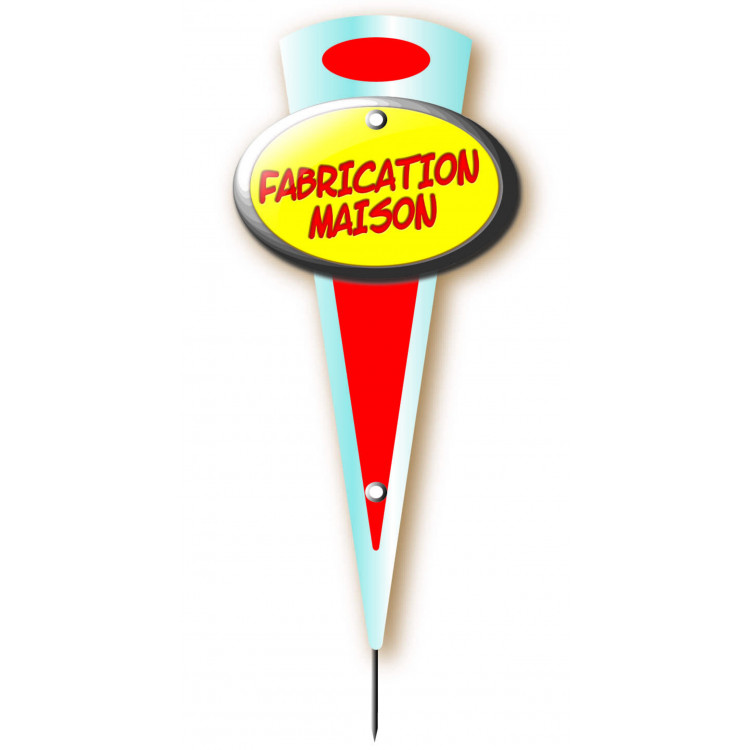 étiquette rectangulaire fabrication maison mini fleche 14x6 cm Bequet (10 pièces)