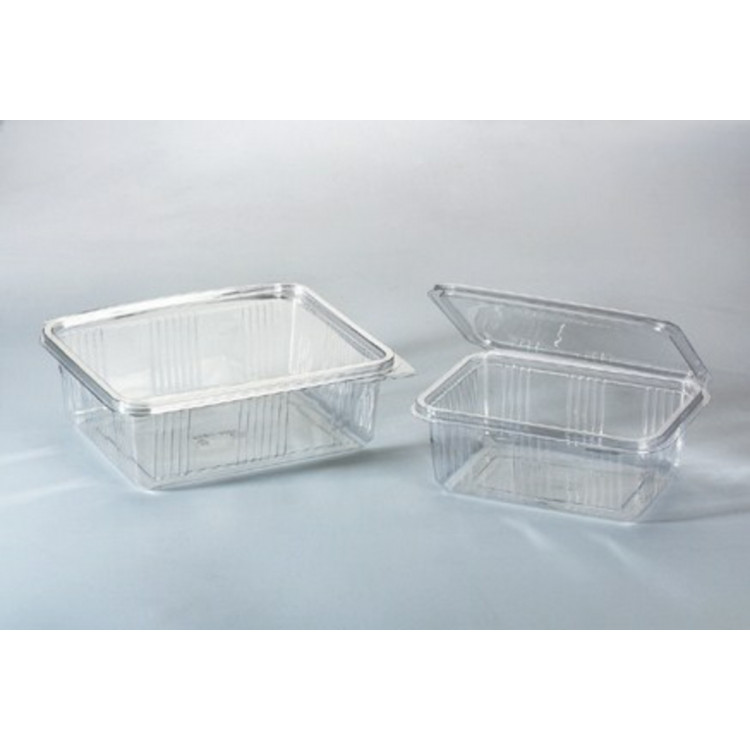 Barquette avec couvercle à charnière transparent 170x130x55 mm 75 cl (50 pièces)