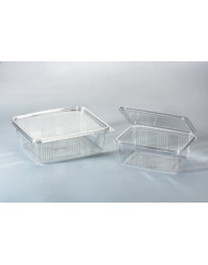 Barquette avec couvercle à charnière transparent 230x195x65 mm 200 cl (25 pièces)