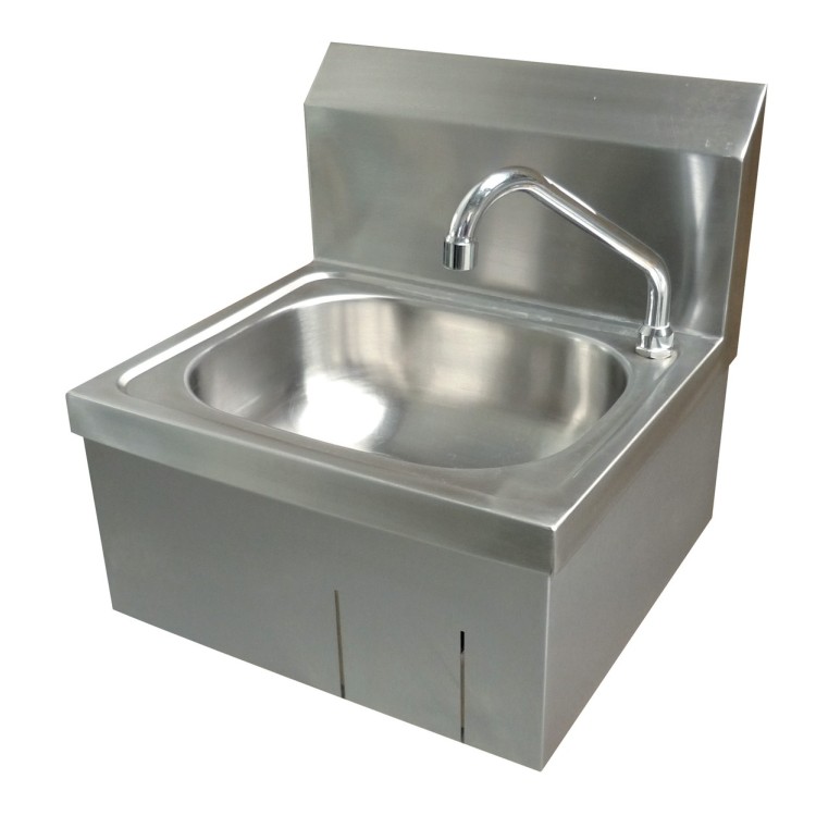 Lave-mains inox 40x33x52 cm Avec dosseret Sans étagère Brc