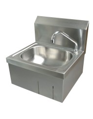 Lave-mains inox 40x33x52 cm Avec dosseret Sans étagère Brc