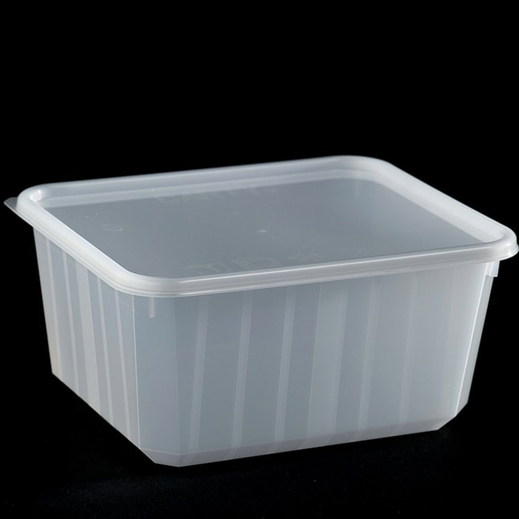 Barquette avec couvercle rectangulaire blanc 18,5x14,3x9 cm 180 cl Carty (100 pièces)