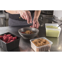 Barquette avec couvercle rectangulaire blanc 18,5x14,3x9 cm 180 cl Carty (100 pièces)