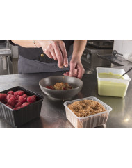 Barquette avec couvercle rectangulaire blanc 18,5x14,3x9 cm 180 cl Carty (100 pièces)