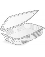 Barquette avec couvercle rectangulaire transparent 223x292x71 mm 250 cl Alphaform (15 pièces)