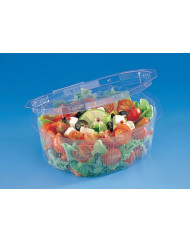 Barquette avec couvercle rectangulaire transparent 13,9x11,6x4 cm 37 cl Multipack Alphaform (50 pièces)