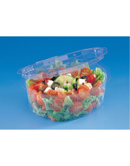 Barquette avec couvercle rectangulaire transparent 15,1x12,5x6,2 cm 50 cl Multipack Alphaform (50 pièces)