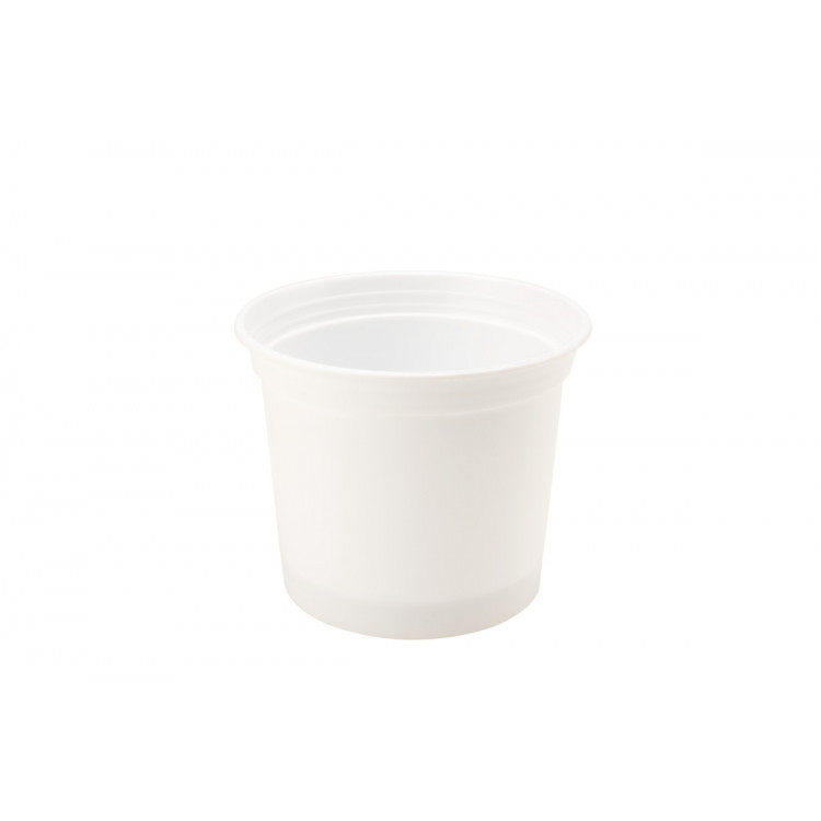 Pot avec couvercle rond blanc Ø 78,8 mm 12,5 m³ Carty (250 pièces)