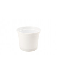 Pot avec couvercle rond blanc Ø 78,8 mm 12,5 m³ Carty (250 pièces)