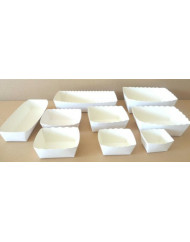 Barquette rectangulaire blanc 160x103x70 mm 150 cl (100 pièces)