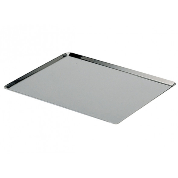 Plaque pâtissière non perforé inox Pâtissier 60x40x1 cm 1 mm Bords pincés De Buyer
