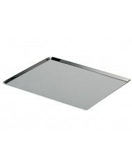 Plaque pâtissière non perforé inox Pâtissier 60x40x1 cm 1 mm Bords pincés De Buyer