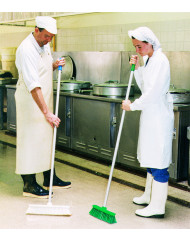 Balai mi-dur blanc 29 cm Brosshygien Thomas