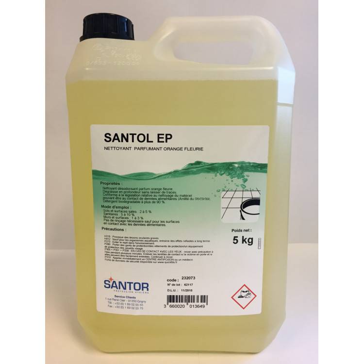 Détergent surodorant pour sols et surfaces 5 KG Santol Ep Santor