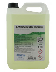 Détergent désinfectant alcalin chloré moussant 6 KG Santochlore Mousse Santor
