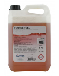 Détergent dégraissant gel alcalin pour le décapage des graisses cuites 5 KG Fournet Santor