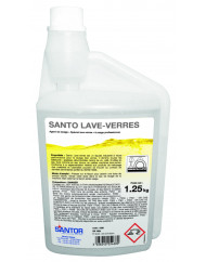 Détergent liquide pour le lavage des verres 1,25 KG Santolave Verre Santor