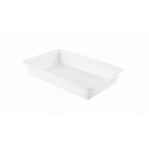 Bac plat avec couvercle Avec couvercle blanc plastique 34,7x23x7 cm 3 L fond plein parois pleines Gilac