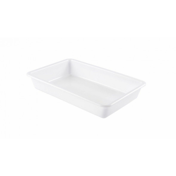 Bac plat avec couvercle Avec couvercle blanc plastique 34,7x23x7 cm 3 L fond plein parois pleines Gilac