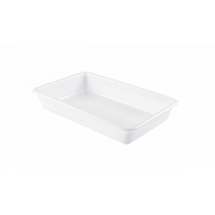 Bac plat avec couvercle Avec couvercle blanc plastique 34,7x23x7 cm 3 L fond plein parois pleines Gilac